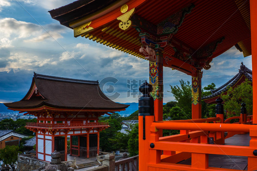 日本京都清水寺夕阳图片素材免费下载