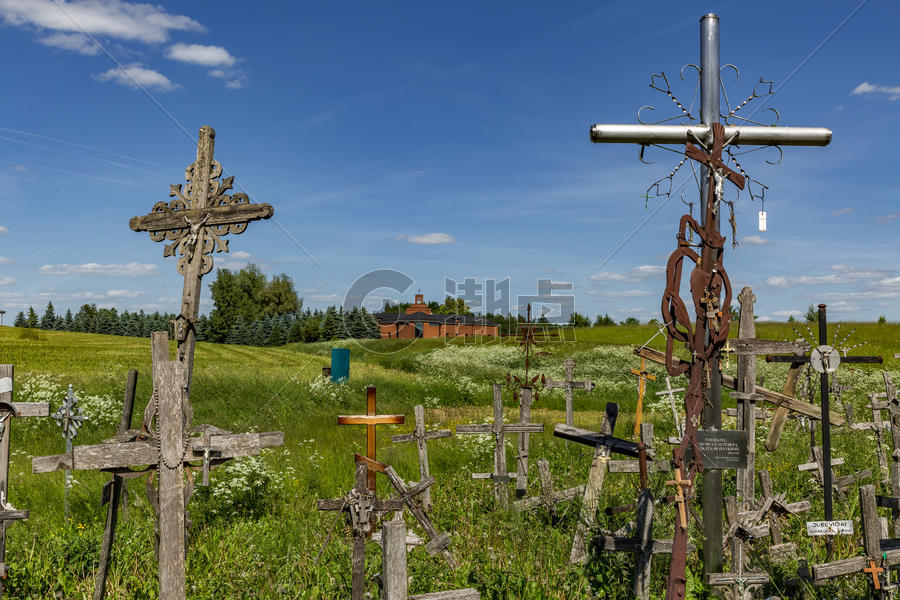 欧洲立陶宛著名旅游景点十字架山图片素材免费下载