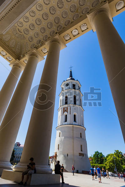 立陶宛首都维尔纽斯旅游景点维尔纽斯大教堂图片素材免费下载