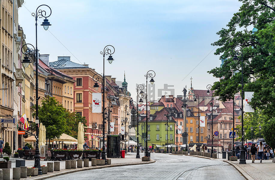 波兰华沙老城广场图片素材免费下载