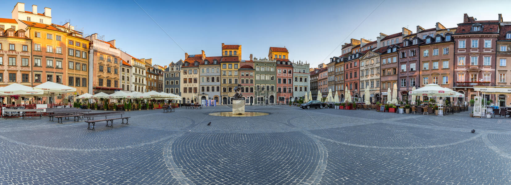 波兰华沙旅游景点华沙老城全景图图片素材免费下载