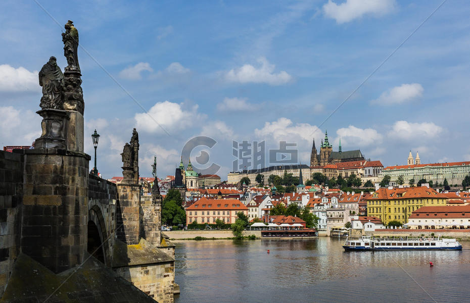 捷克布拉格旅游景点查理大桥与城堡区图片素材免费下载