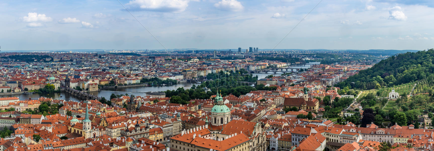 欧洲著名旅游城市布拉格全景图图片素材免费下载