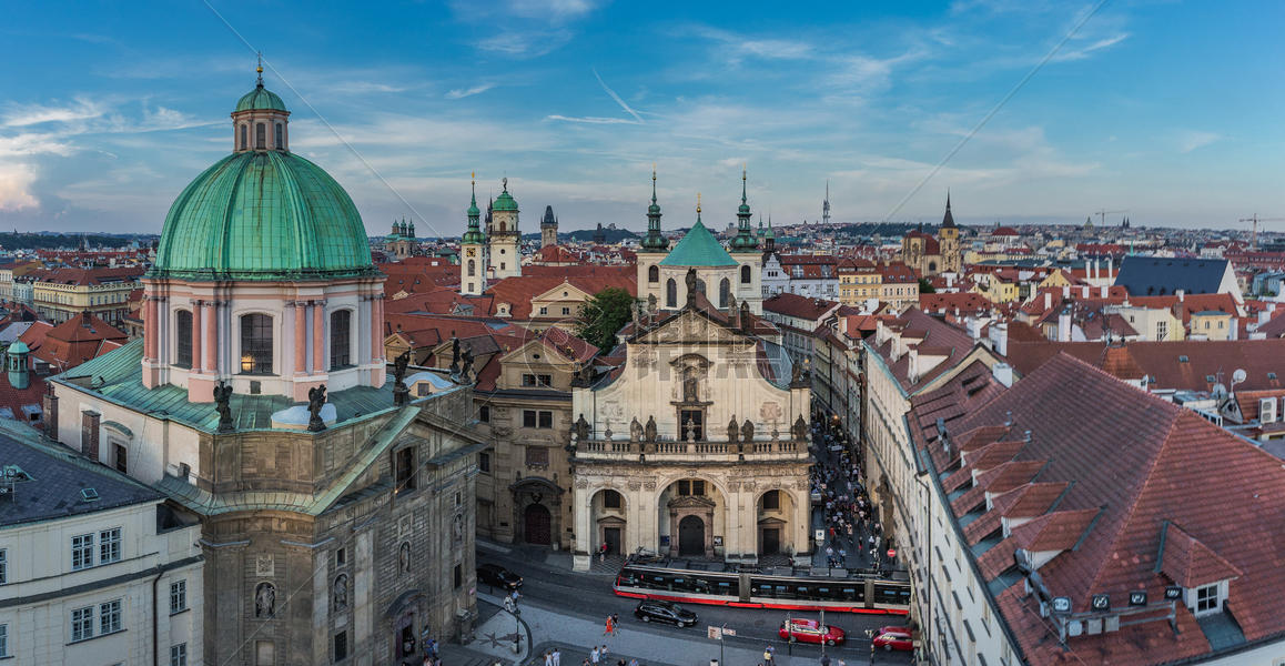 布拉格城市风光全景图图片素材免费下载
