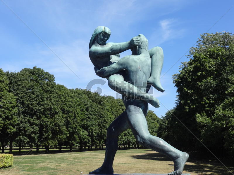 挪威奥斯陆雕塑公园错爱图片素材免费下载