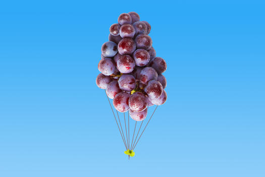 创意葡萄气球图片素材免费下载