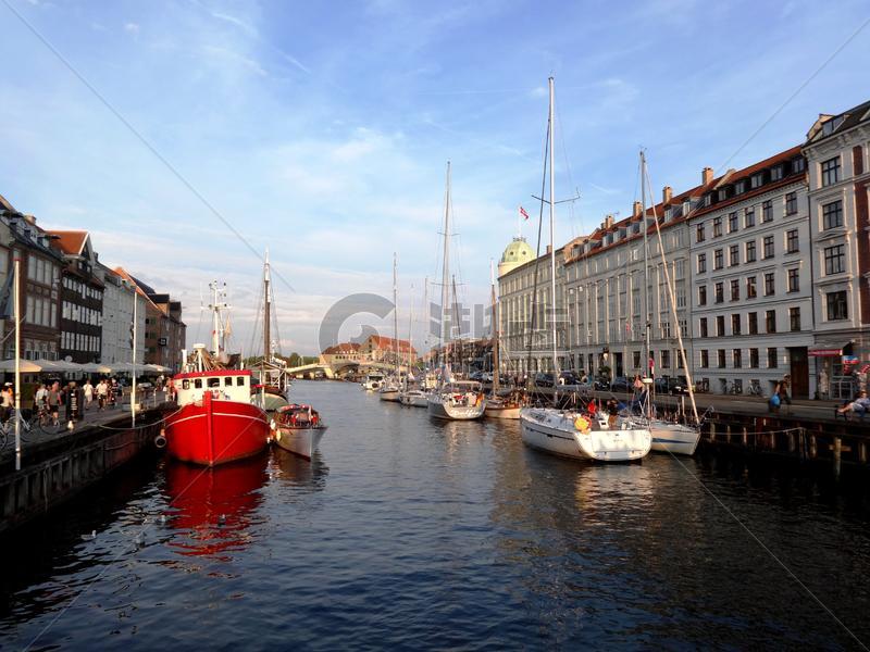 丹麦哥本哈根街景新港图片素材免费下载