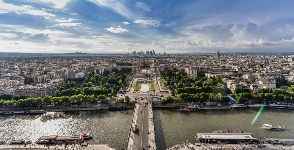 俯瞰巴黎夏约宫战神广场图片素材免费下载