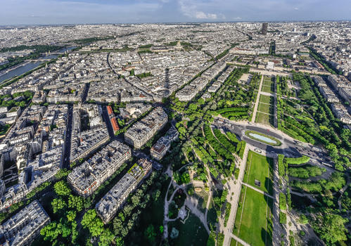 俯瞰巴黎风光图片素材免费下载