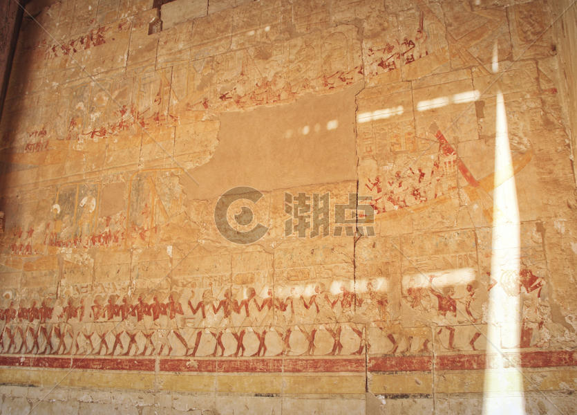 埃及卢克索帝王谷女王神庙壁画图片素材免费下载