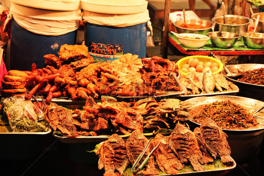 泰国清迈夜市小吃图片素材免费下载