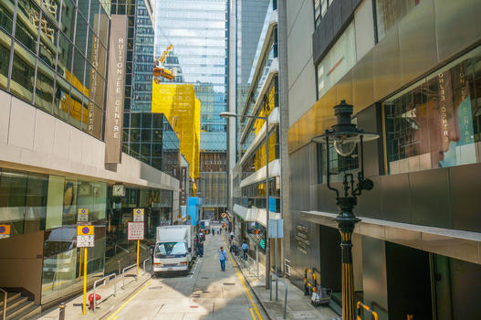 香港都爹利街煤气灯街图片素材免费下载
