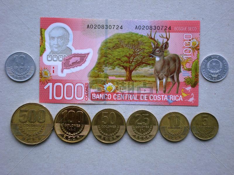 哥斯达黎加的钱币图片素材免费下载