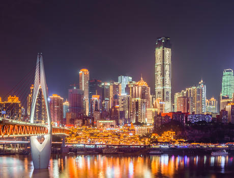 重庆市洪崖洞夜景图片素材免费下载