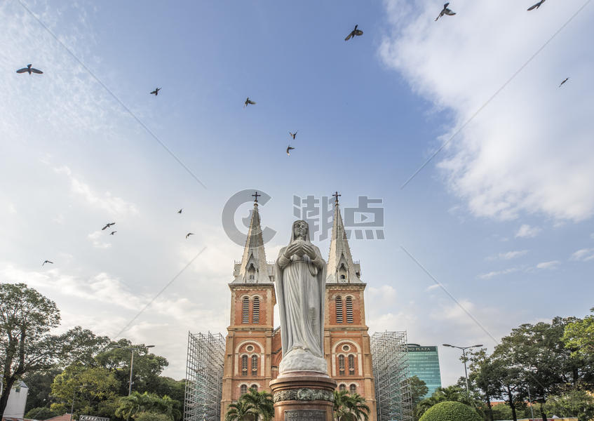 越南西贡圣母大教堂图片素材免费下载