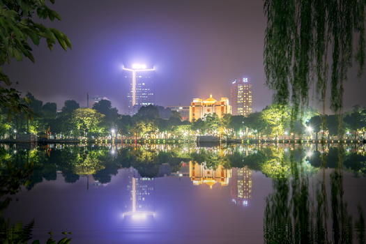越南河内夜景图片素材免费下载