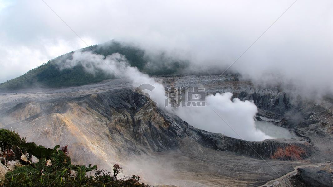 哥斯达黎加波阿斯火山口图片素材免费下载