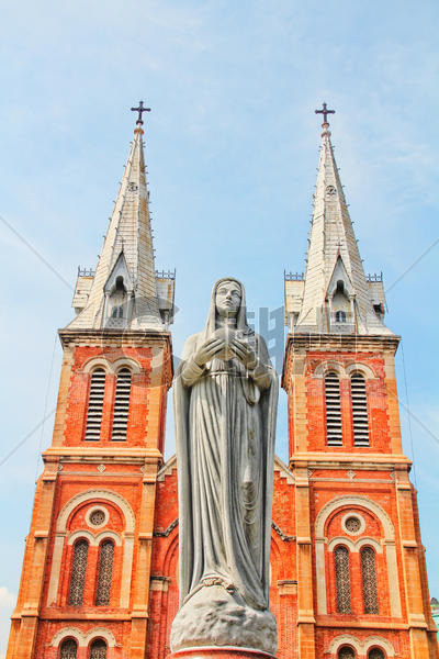 越南胡志明市天主教堂图片素材免费下载