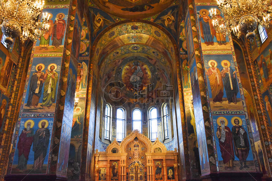 俄罗斯圣彼得堡救世主滴血大教堂图片素材免费下载