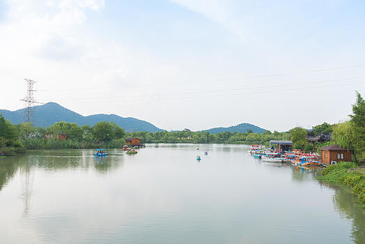 杭州湘湖游船码头图片素材免费下载