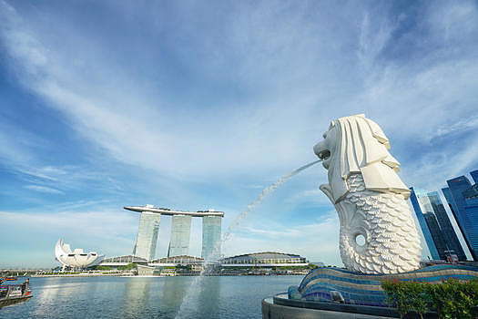 新加坡金沙鱼尾狮图片素材免费下载