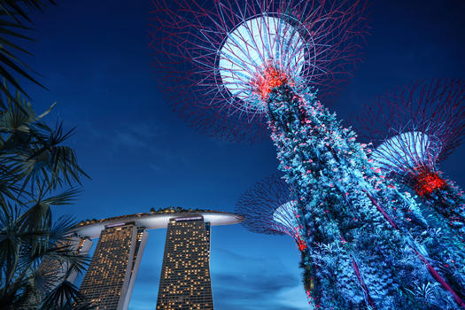 新加坡天空树景点图片素材免费下载