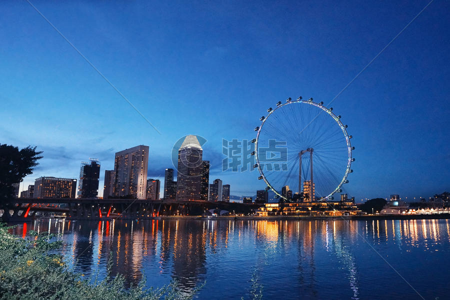 新加坡城市夜景图片素材免费下载
