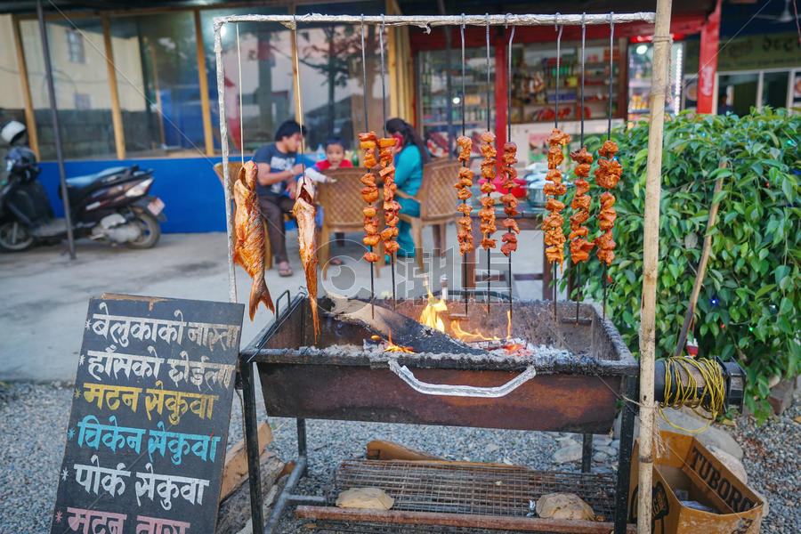 尼泊尔烤肉烧烤图片素材免费下载