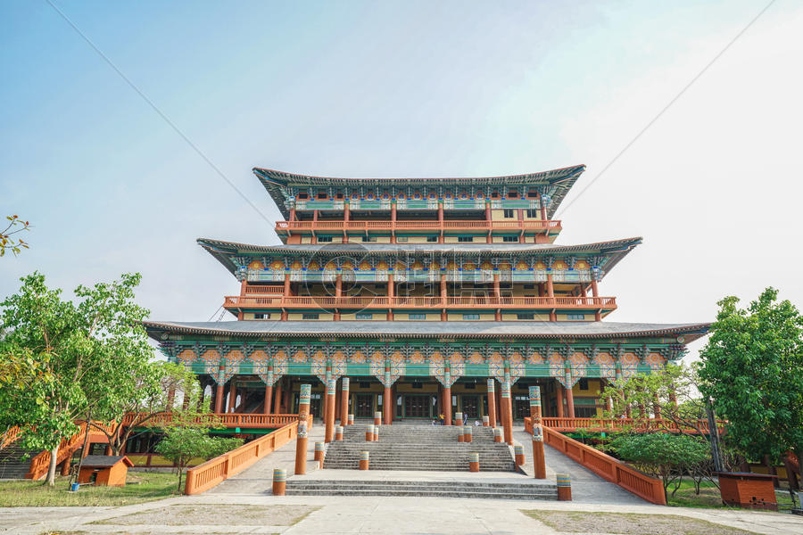 尼泊尔蓝毗尼韩国寺庙建筑图片素材免费下载