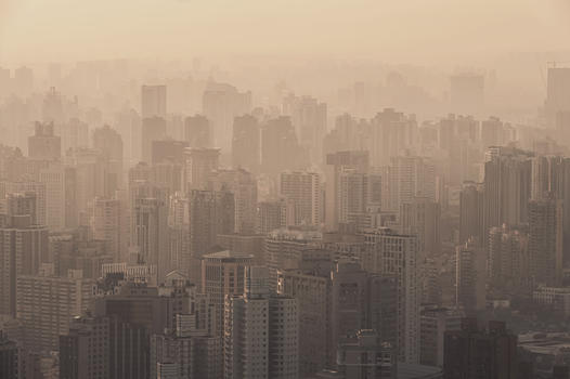 上海雾霾图片素材免费下载