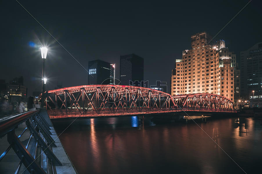 外白渡桥夜色图片素材免费下载