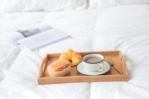家居卧室早餐图片素材免费下载