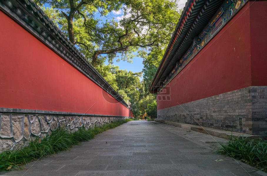 北京卧佛寺外古墙图片素材免费下载