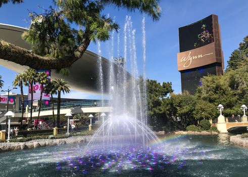 拉斯维加斯酒店喷泉图片素材免费下载