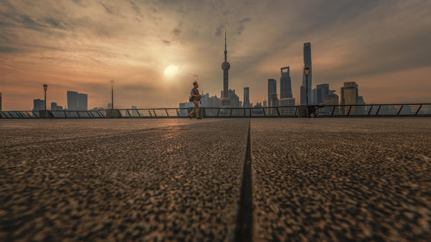 上海外滩日出图片素材免费下载