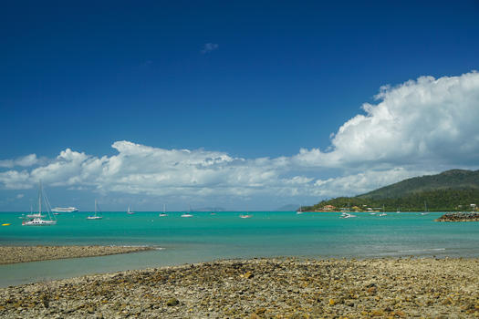 澳洲小岛的海滩图片素材免费下载