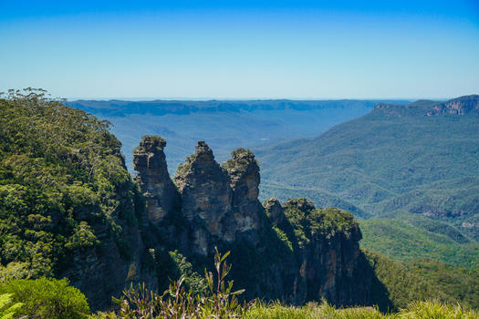 澳洲悉尼蓝山公园三姐妹峰图片素材免费下载