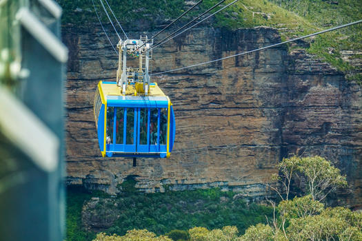 澳洲悉尼蓝山三姐妹景观缆车图片素材免费下载