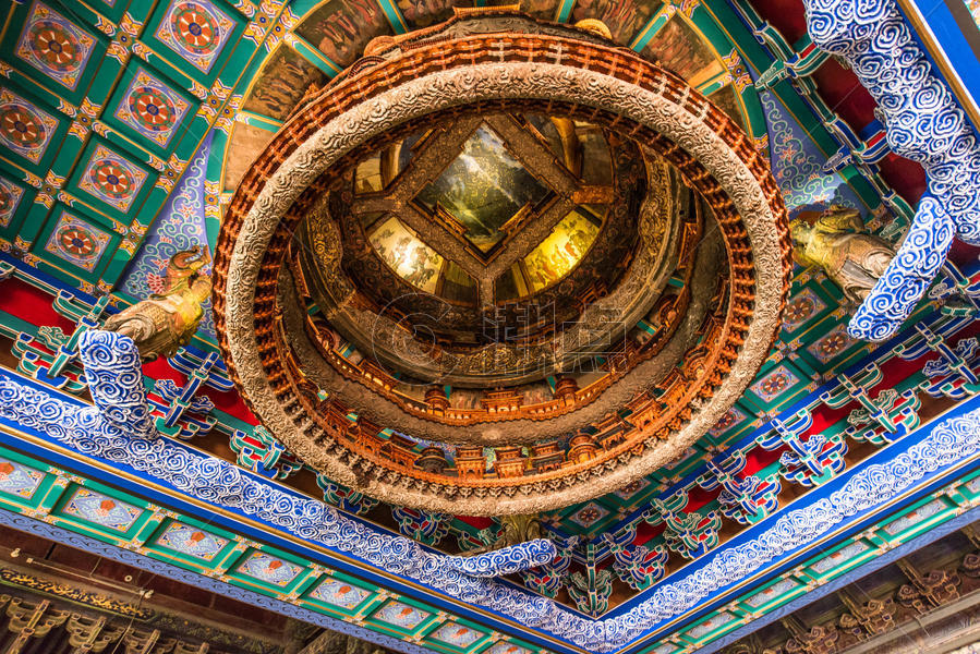 北京古建筑博物馆藻井图片素材免费下载