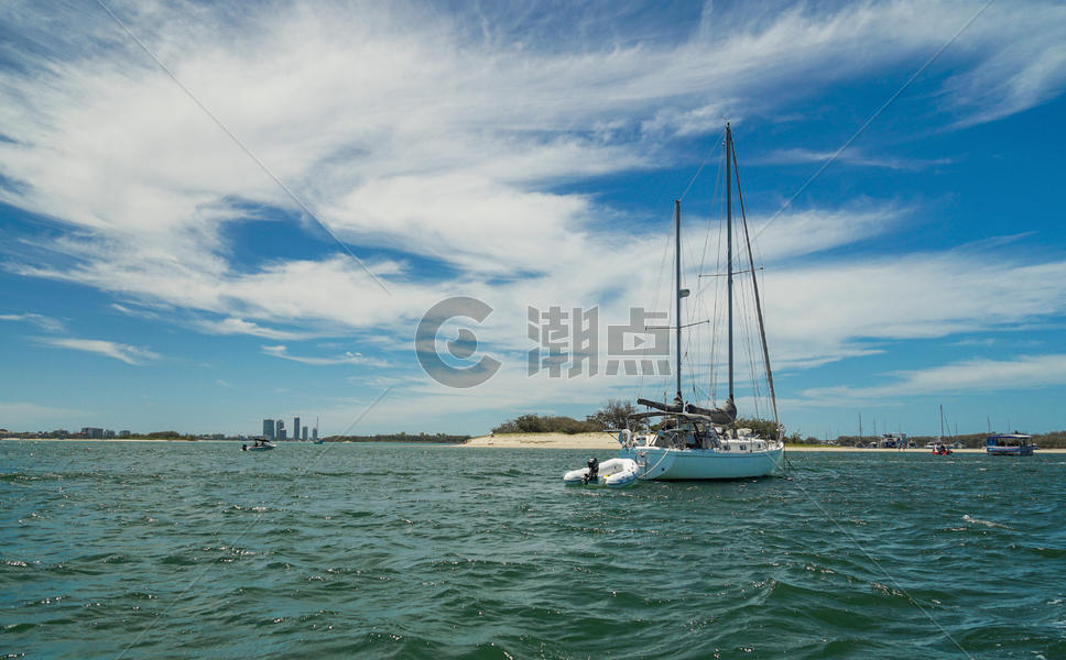 澳洲黄金海岸岸边景色图片素材免费下载