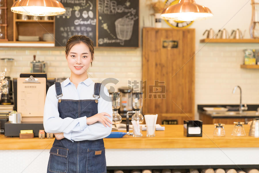 咖啡馆女性服务员图片素材免费下载