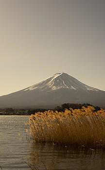 秋天的富士山图片素材免费下载