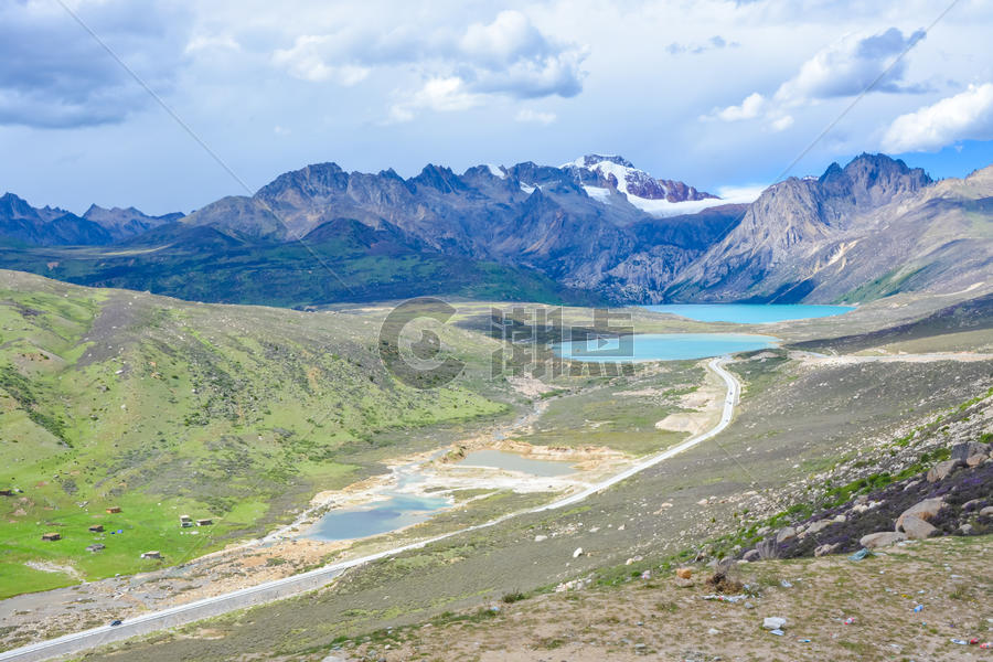 西藏双子湖图片素材免费下载