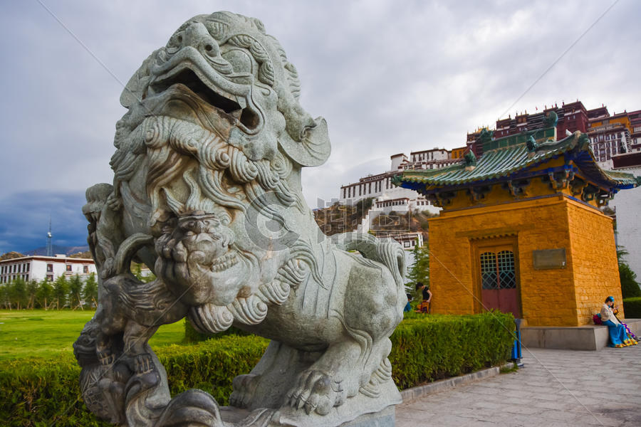 西藏拉萨布达拉宫风景图片素材免费下载