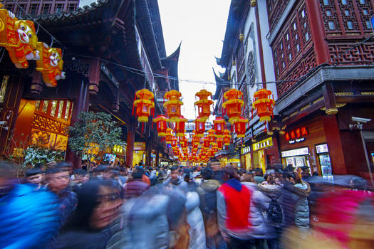 国庆上海老街豫园图片素材免费下载
