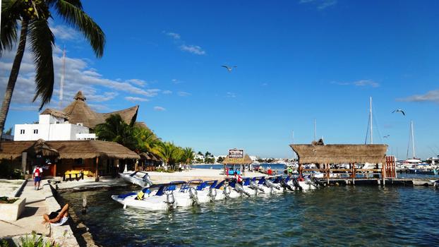 墨西哥尤卡坦半岛坎昆度假海滨图片素材免费下载