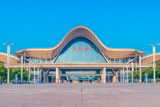 中国最美高铁站武汉站图片素材免费下载