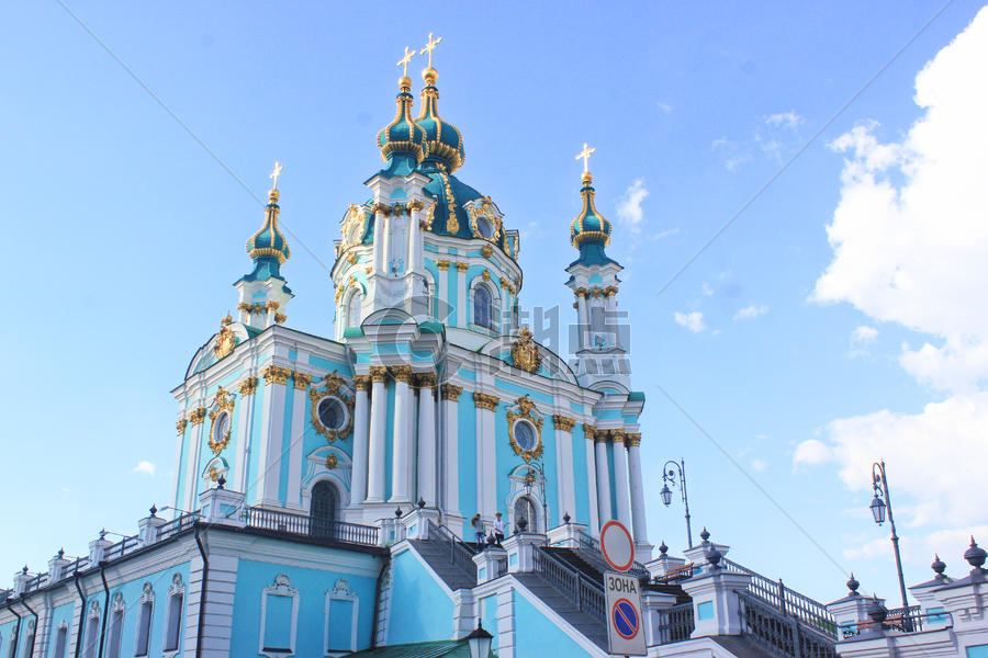 乌克兰基辅圣安德鲁教堂图片素材免费下载