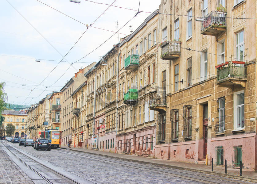 乌克兰利沃夫城市街景图片素材免费下载