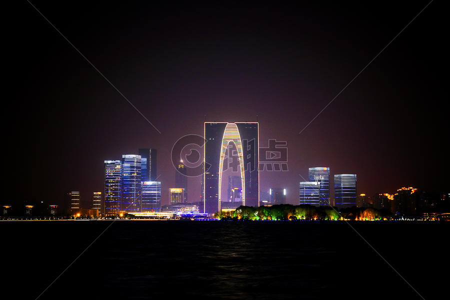 苏州标志夜景建筑图片素材免费下载
